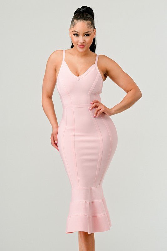 Laney Bodycon Midi Dress - HOUSE OF SHE