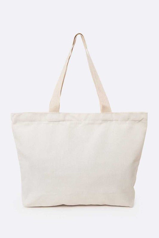 Large Snake Patch Canvas Tote Bag - HOUSE OF SHE
