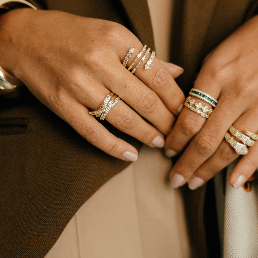 Lauren Emerald Band Ring - HOUSE OF SHE