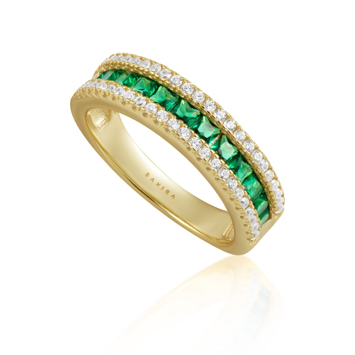 Lauren Emerald Band Ring - HOUSE OF SHE