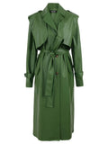 LAX Leather Trench Coat - HOUSE OF SHE