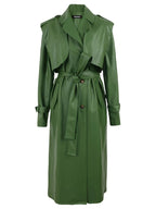 LAX Leather Trench Coat - HOUSE OF SHE
