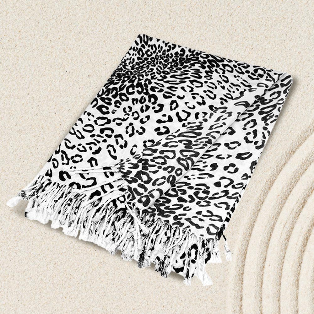Leopard Print Pashmina Scarf Shawl - HOUSE OF SHE
