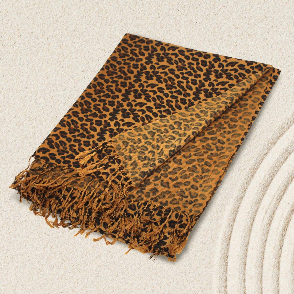 Leopard Print Pashmina Scarf Shawl - HOUSE OF SHE