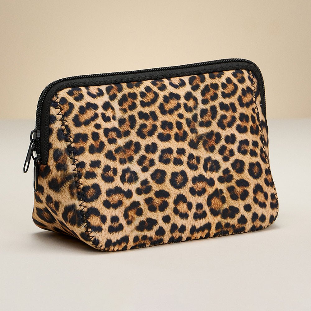 Leopard Printed Cosmetic Pouch Bag Organizer - HOUSE OF SHE