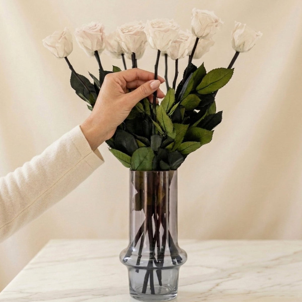 Long Stem Roses | White Roses - HOUSE OF SHE