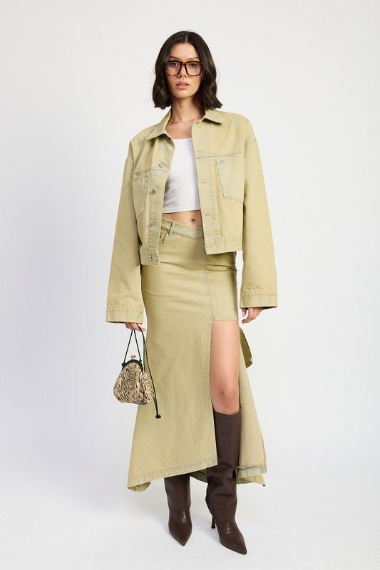 Lori Oversized Denim Jacket - HOUSE OF SHE