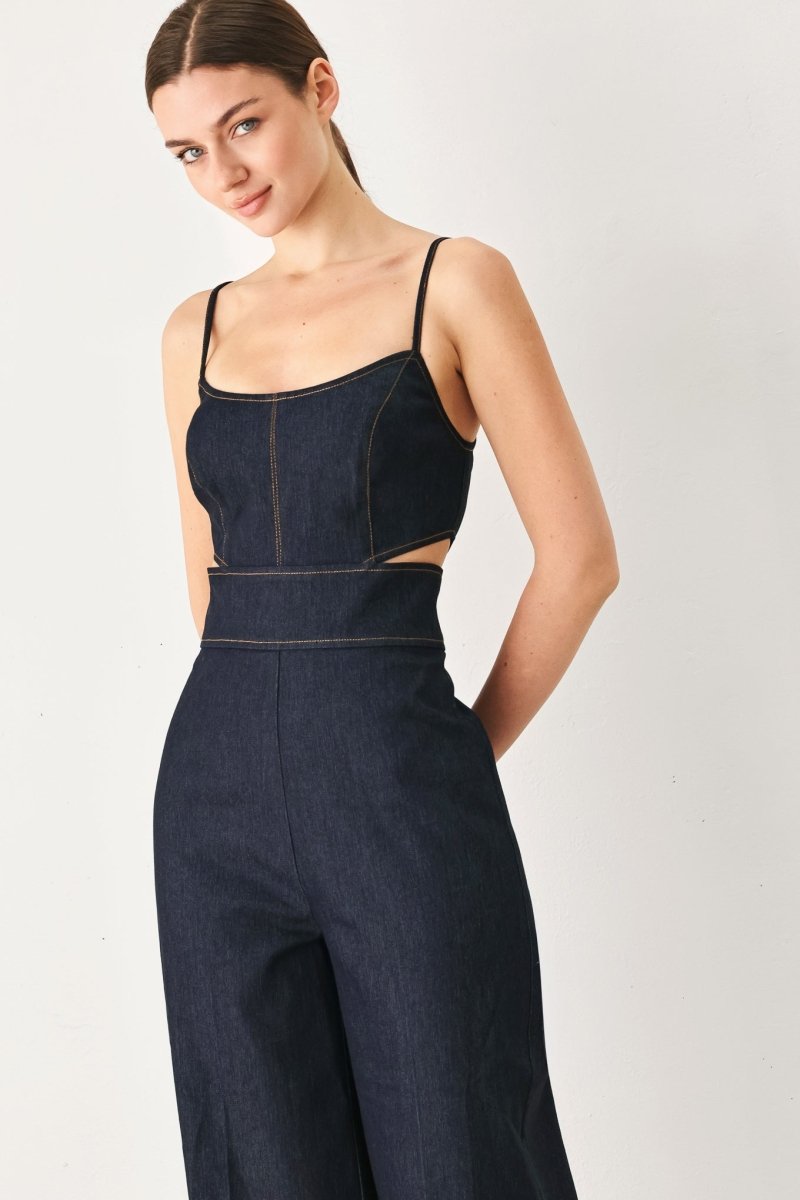 Lovely Muse Denim Jumpsuit - HOUSE OF SHE