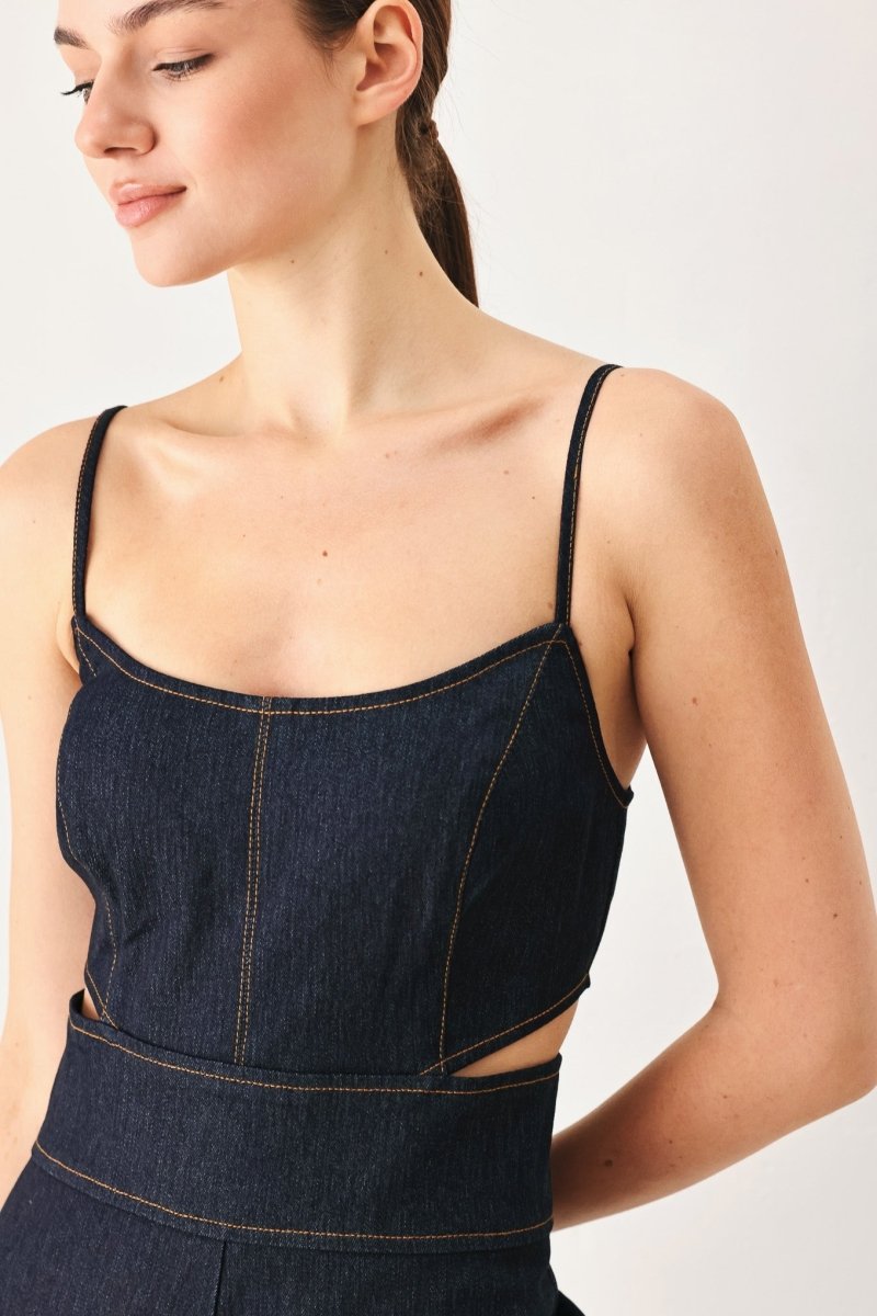 Lovely Muse Denim Jumpsuit - HOUSE OF SHE