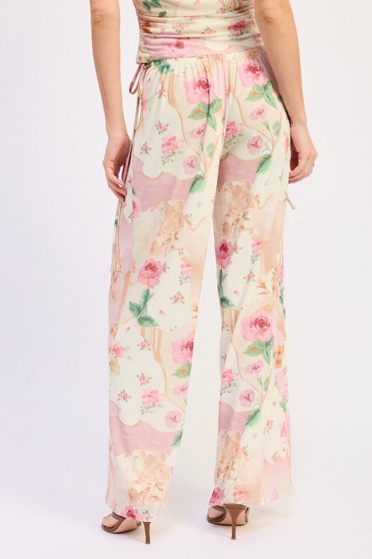 LOW RISE MESH PANTS WITH SIDE CUTOUT - HOUSE OF SHE