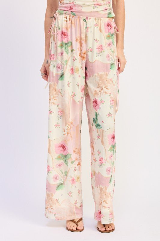 LOW RISE MESH PANTS WITH SIDE CUTOUT - HOUSE OF SHE