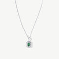 Lumière 18 Carat White Gold Emerald Necklace - HOUSE OF SHE