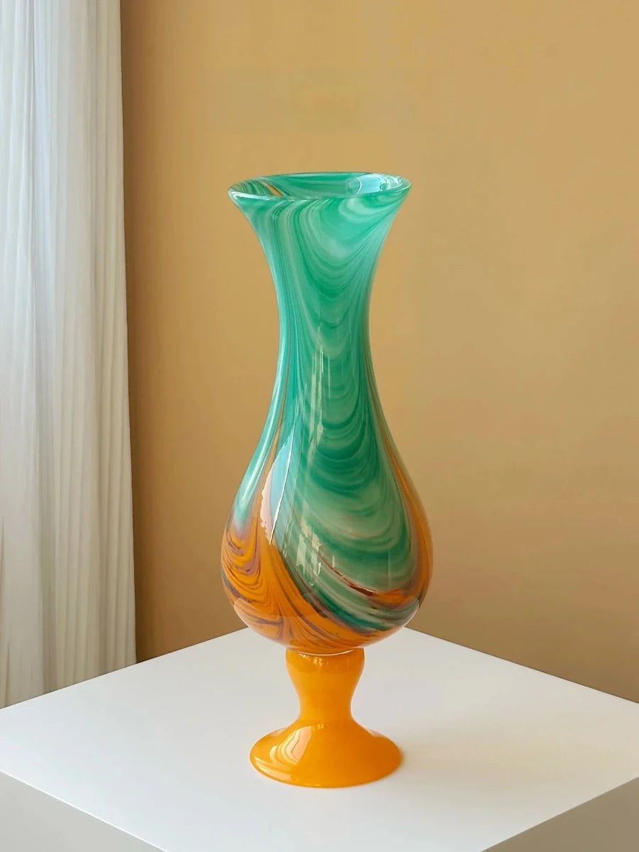 Luxury New Chinese Style Retro Glass Vase - HOUSE OF SHE