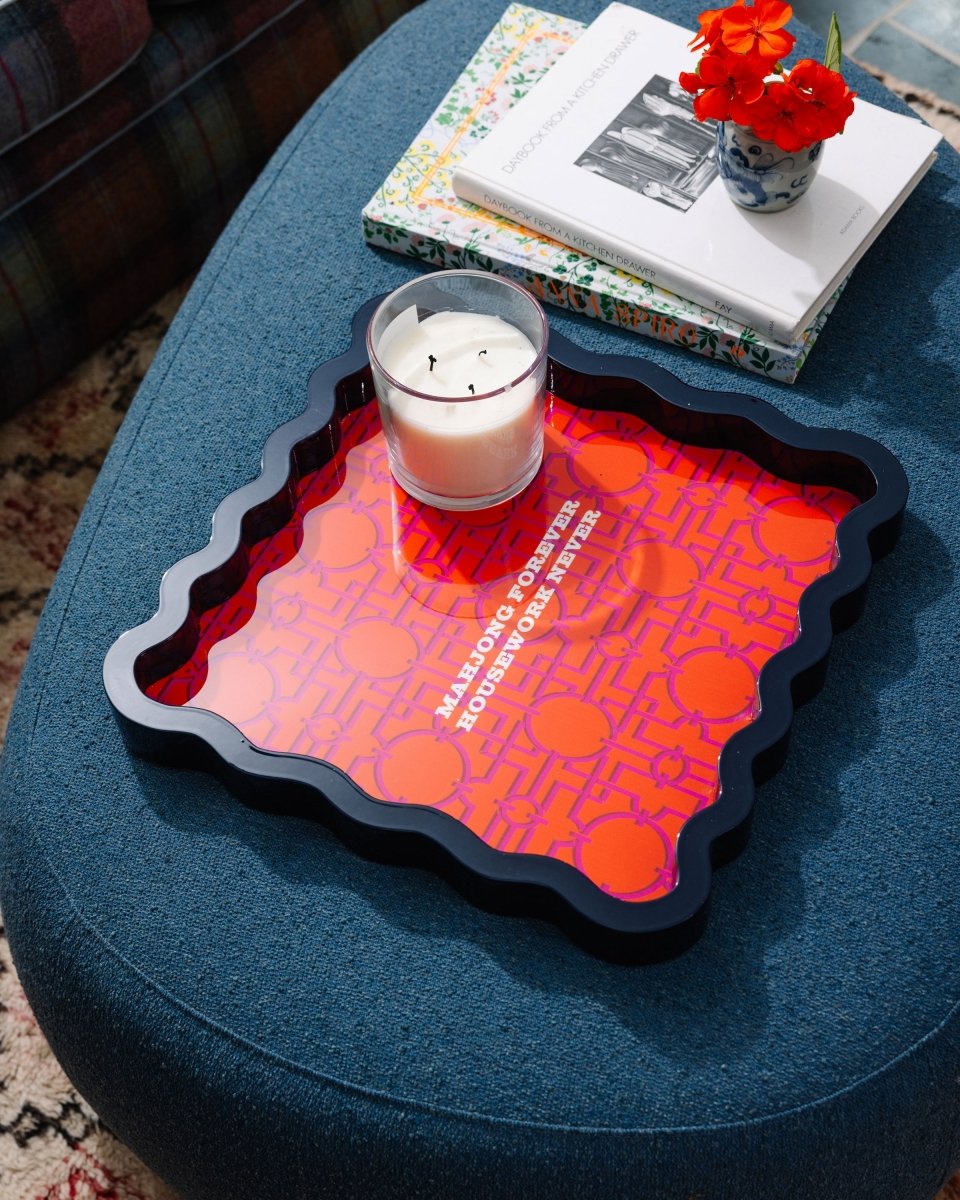 Mahjong Large Lacquer Tray - HOUSE OF SHE