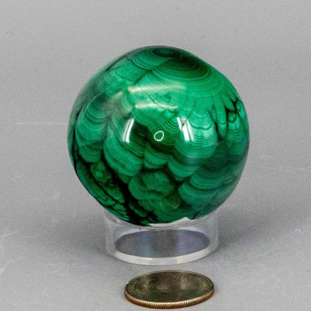 Malachite Crystal Sphere Heart Chakra Transformation - HOUSE OF SHE