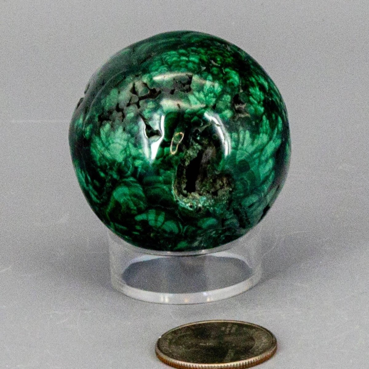 Malachite Crystal Sphere Heart Chakra Transformation - HOUSE OF SHE