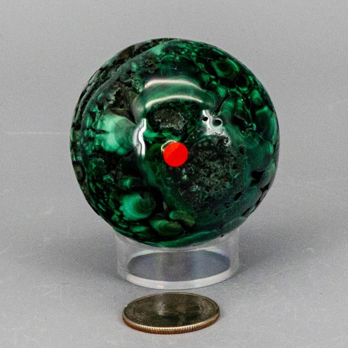 Malachite Crystal Sphere Heart Chakra Transformation - HOUSE OF SHE