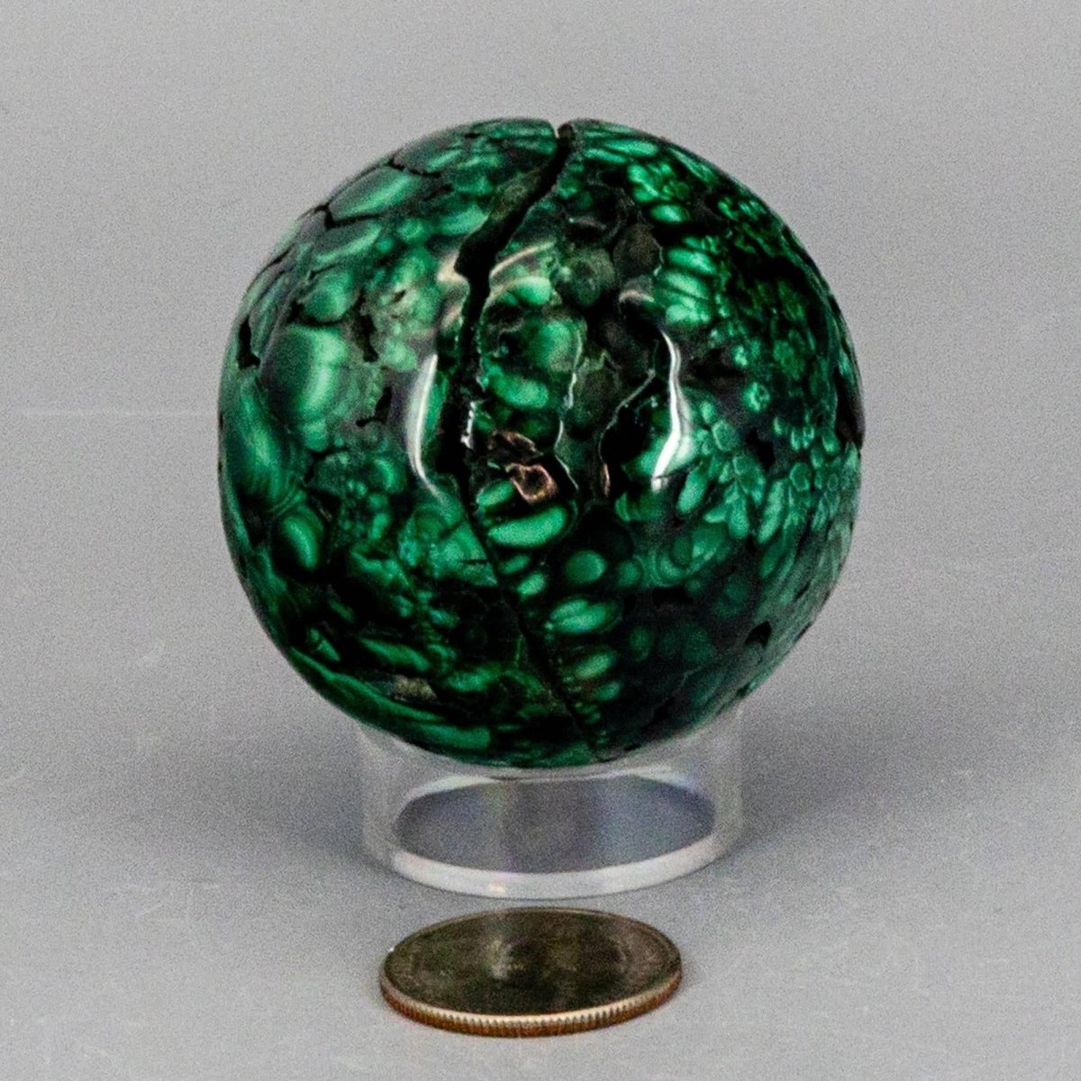 Malachite Crystal Sphere Heart Chakra Transformation - HOUSE OF SHE
