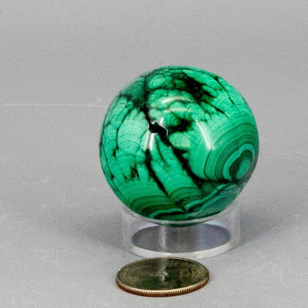 Malachite Crystal Sphere Heart Chakra Transformation - HOUSE OF SHE