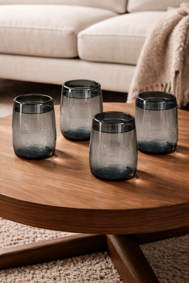 Mario S Smoke Glasses Set of Four by MESO - HOUSE OF SHE