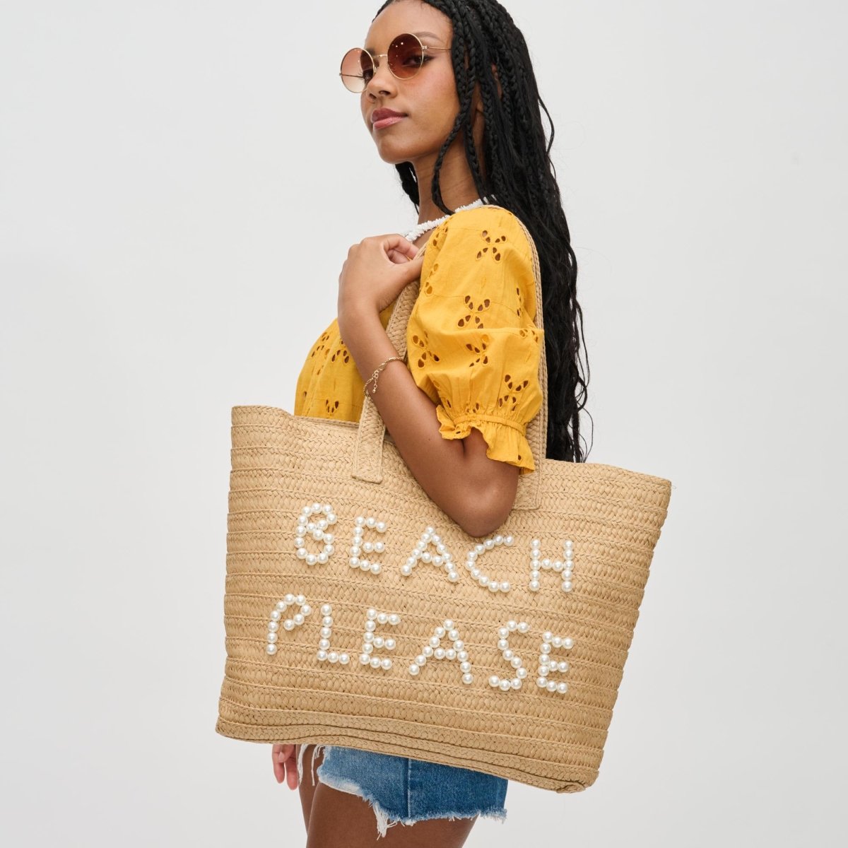 Maya Natural Pearl Tote - HOUSE OF SHE