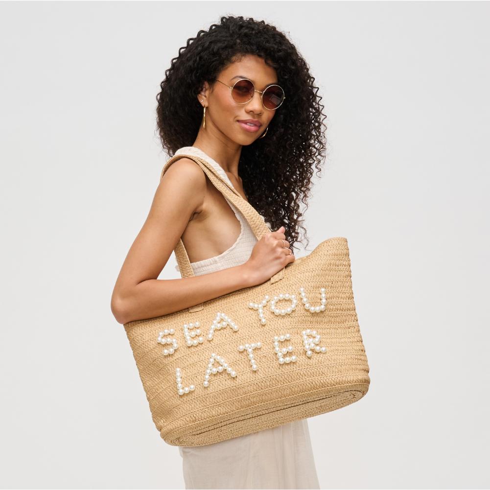 Maya Natural Pearl Tote - HOUSE OF SHE