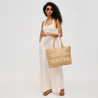 Maya Natural Pearl Tote - HOUSE OF SHE