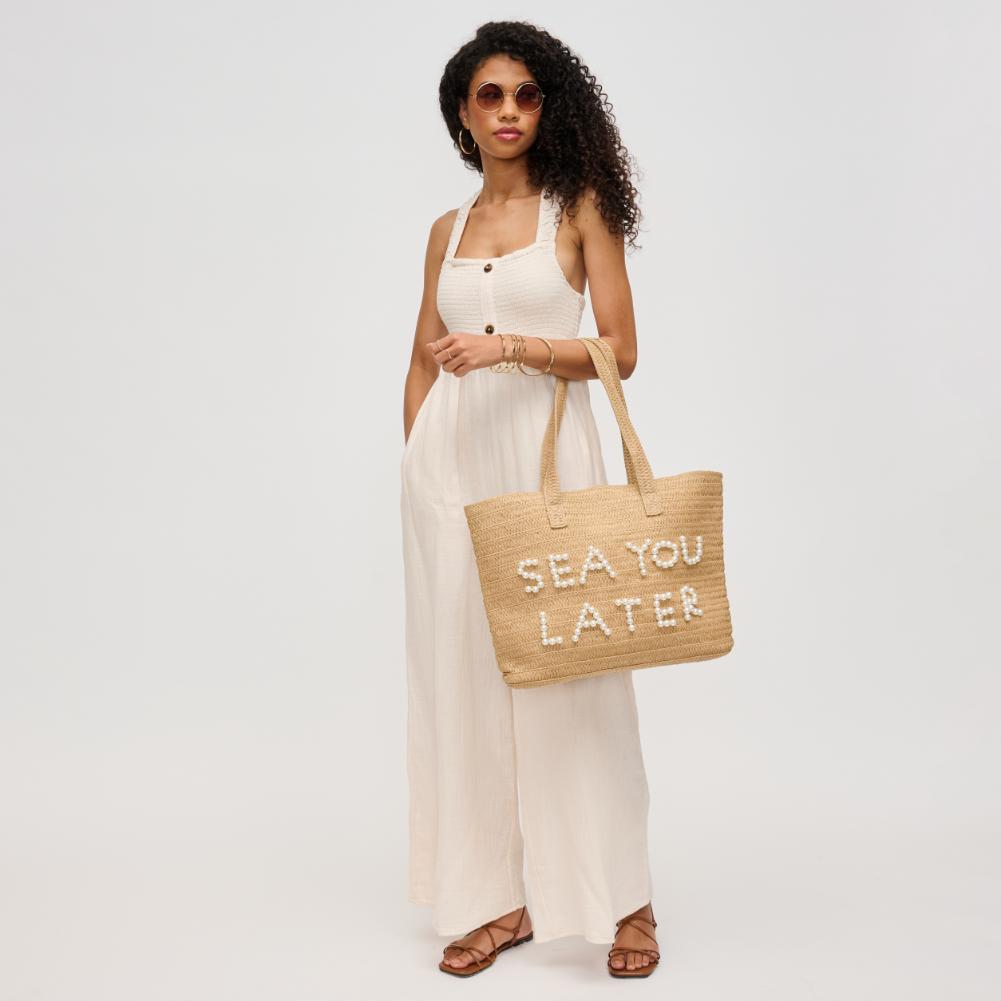Maya Natural Pearl Tote - HOUSE OF SHE