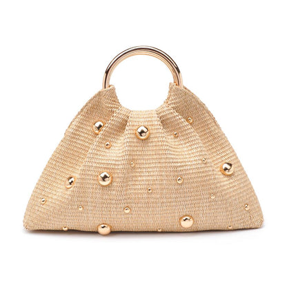 Harper Evening Natural Vegan Studded Bag