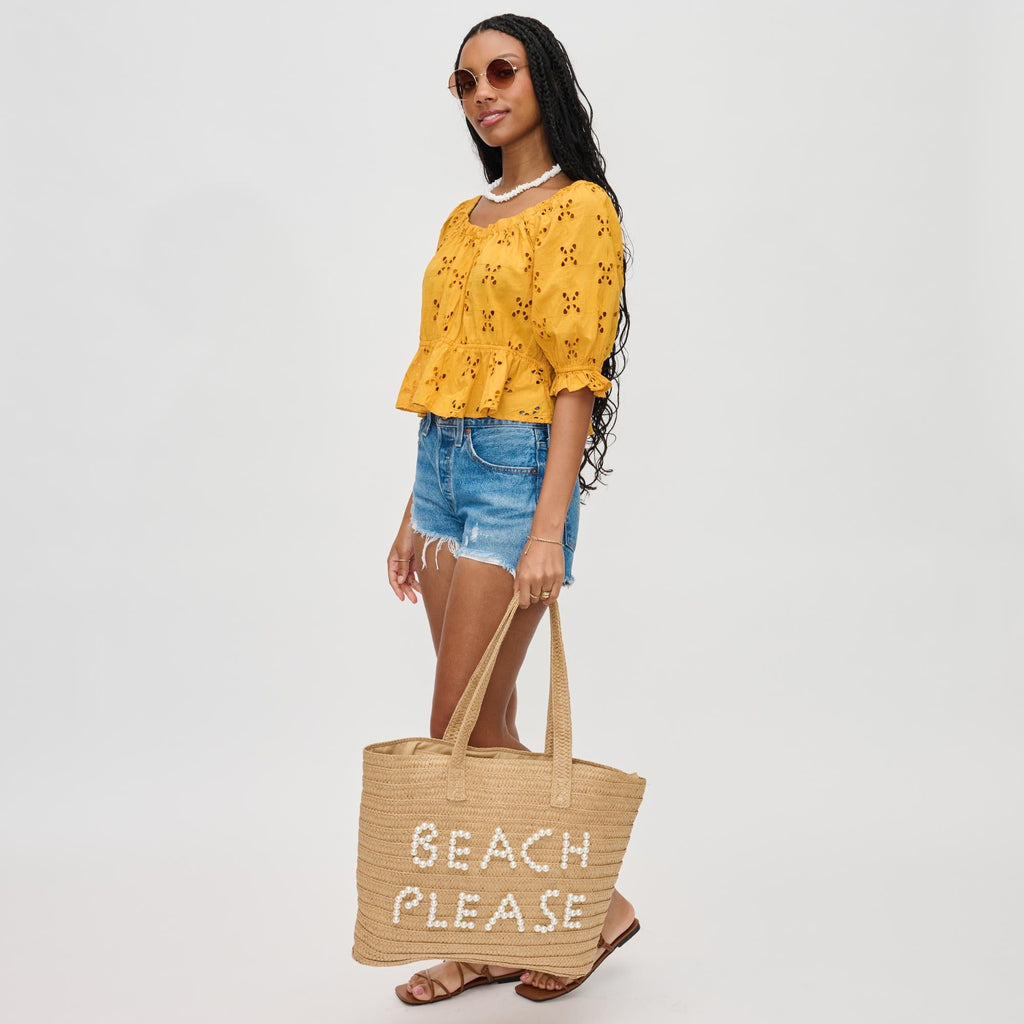 Maya Natural Pearl Tote - HOUSE OF SHE