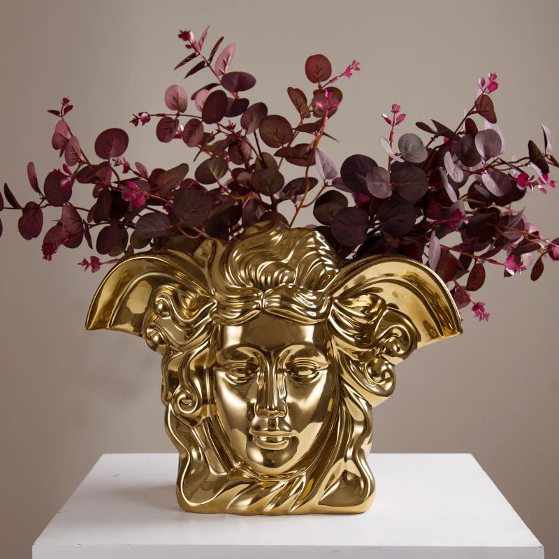 Medusa Luxe Electroplated Ceramic Vase - HOUSE OF SHE