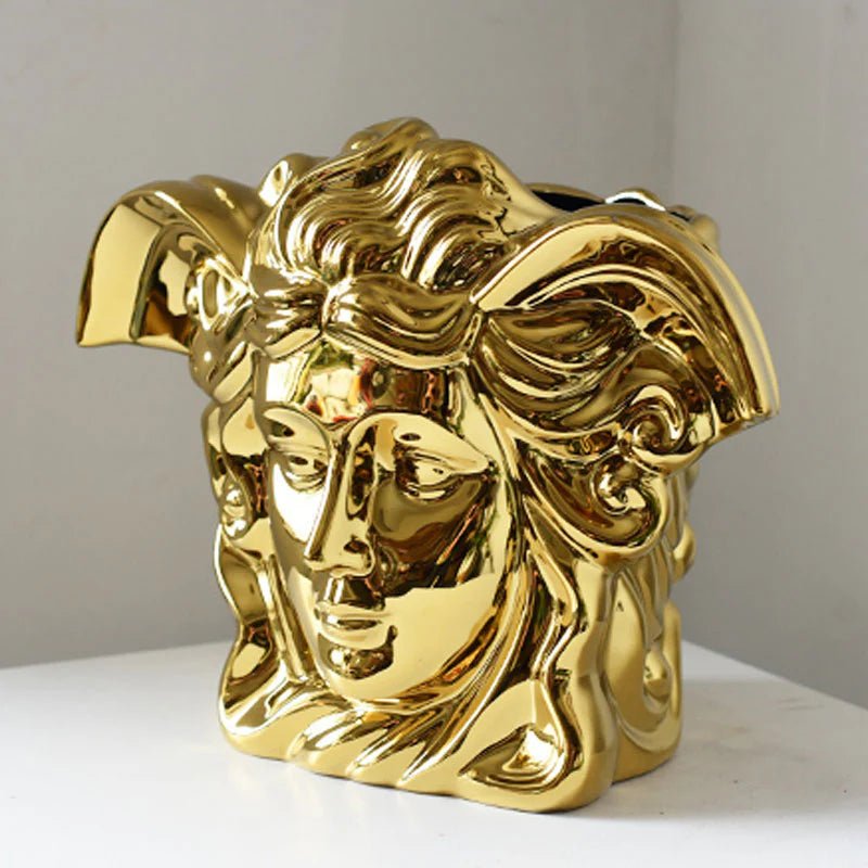 Medusa Luxe Electroplated Ceramic Vase - HOUSE OF SHE