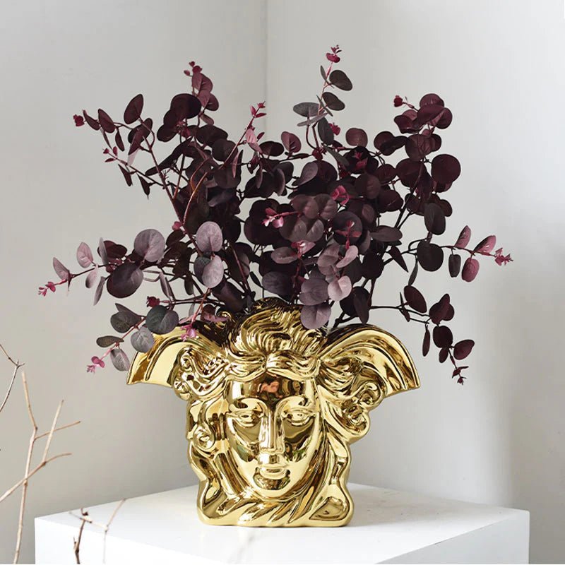 Medusa Luxe Electroplated Ceramic Vase - HOUSE OF SHE