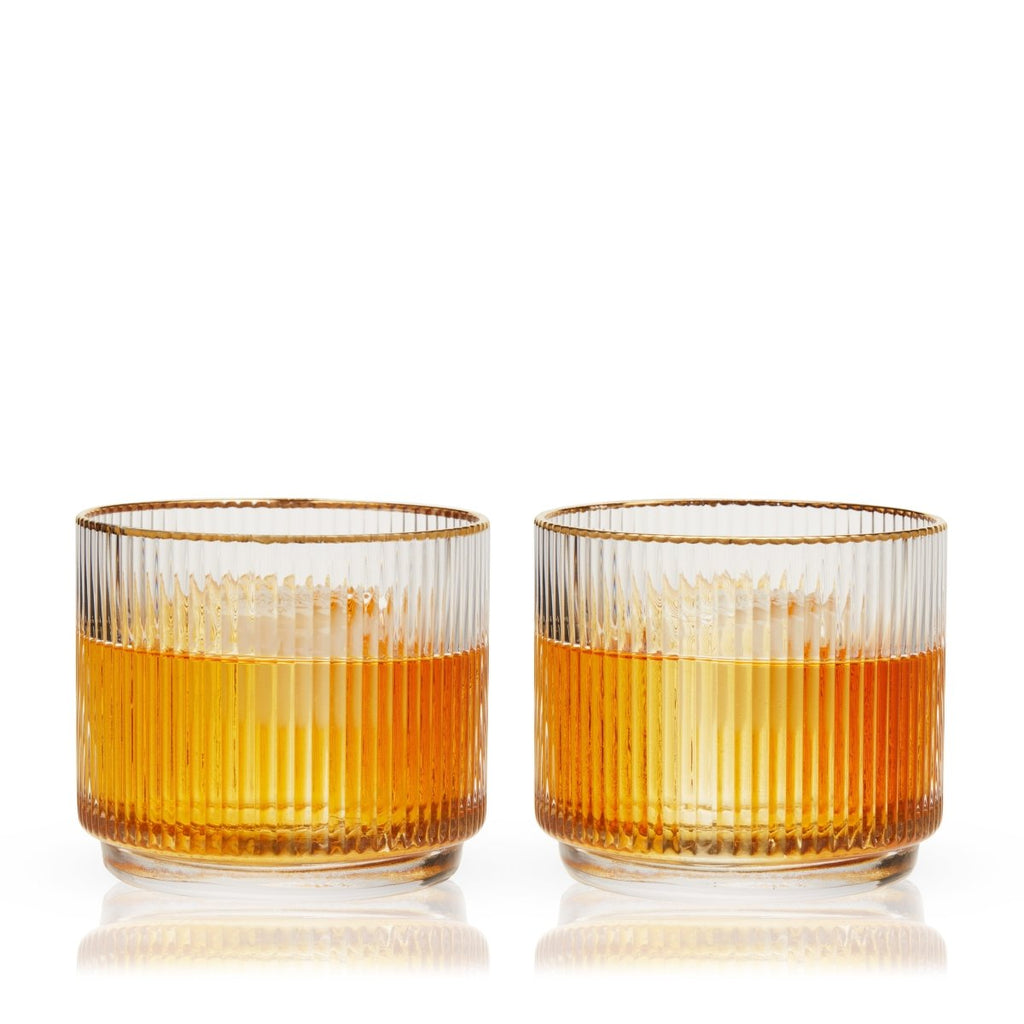 Meridian Crystal Lowball Tumblers Set of 2 - HOUSE OF SHE