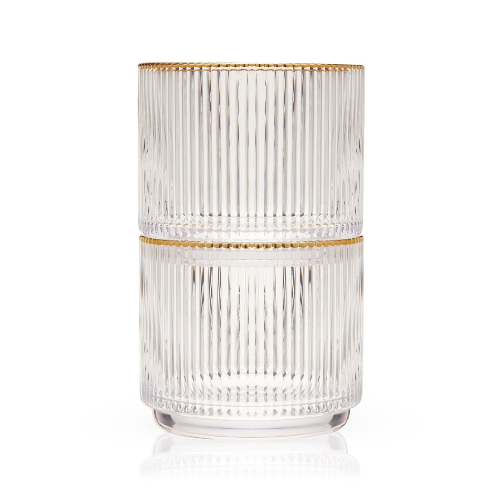 Meridian Crystal Lowball Tumblers Set of 2 - HOUSE OF SHE