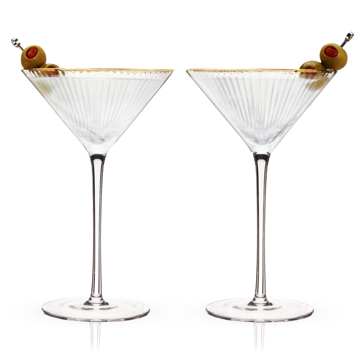 Meridian Crystal Martini Glasses Set of 2 - HOUSE OF SHE