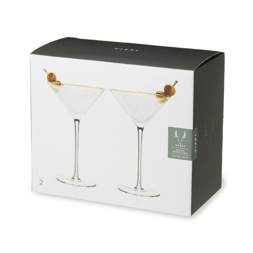 Meridian Crystal Martini Glasses Set of 2 - HOUSE OF SHE