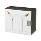 Meridian Crystal Martini Glasses Set of 2 - HOUSE OF SHE