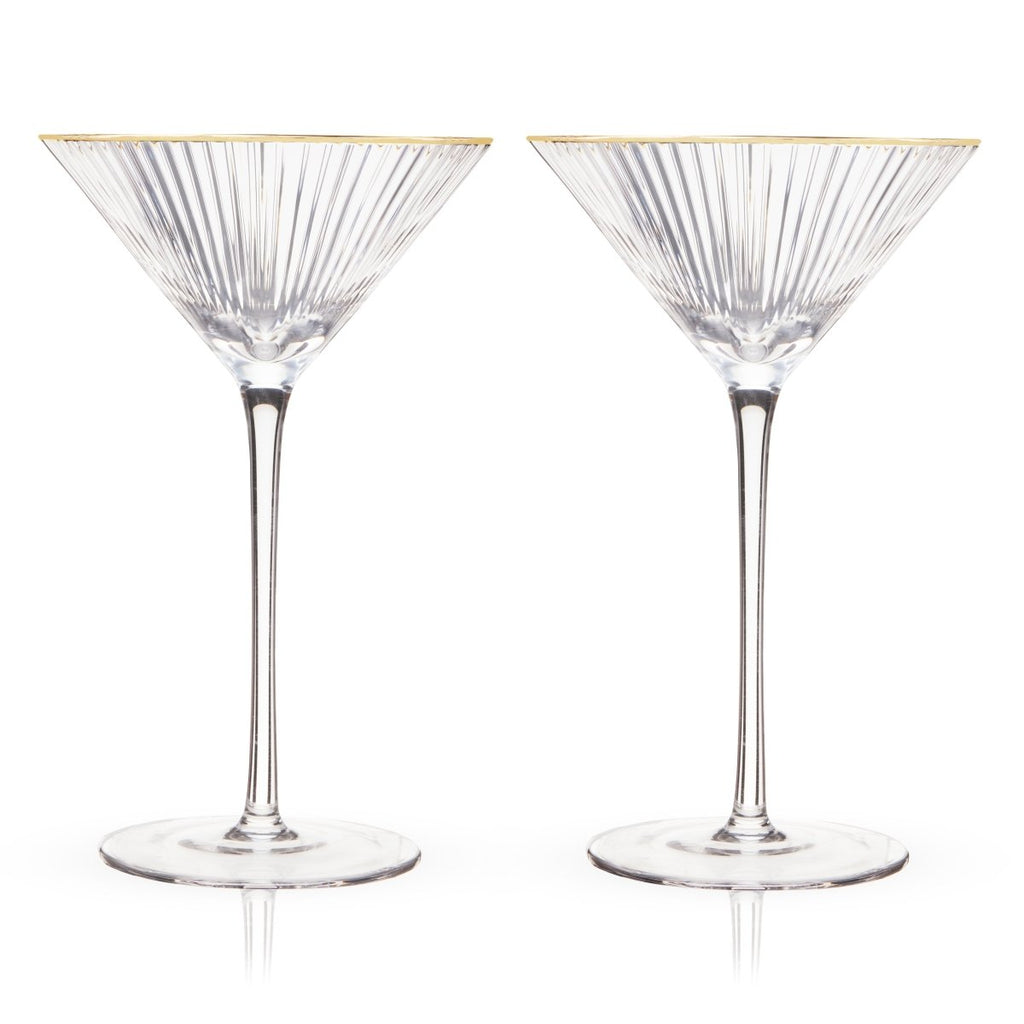 Meridian Crystal Martini Glasses Set of 2 - HOUSE OF SHE