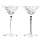 Meridian Crystal Martini Glasses Set of 2 - HOUSE OF SHE