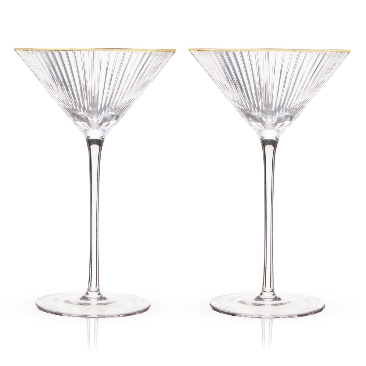 Meridian Crystal Martini Glasses Set of 2 - HOUSE OF SHE