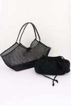 Mesh Tote Bag With Removable Liner - HOUSE OF SHE