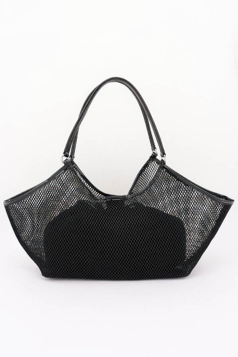 Mesh Tote Bag With Removable Liner - HOUSE OF SHE