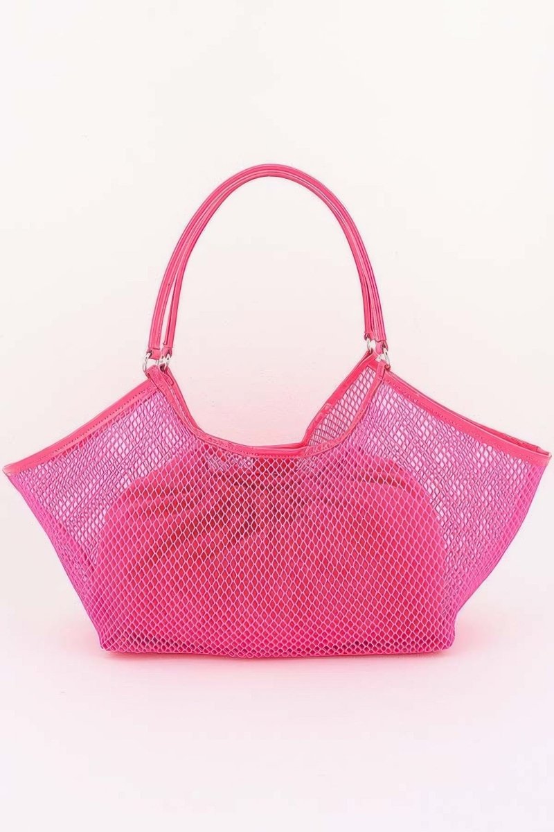 Mesh Tote Bag With Removable Liner - HOUSE OF SHE