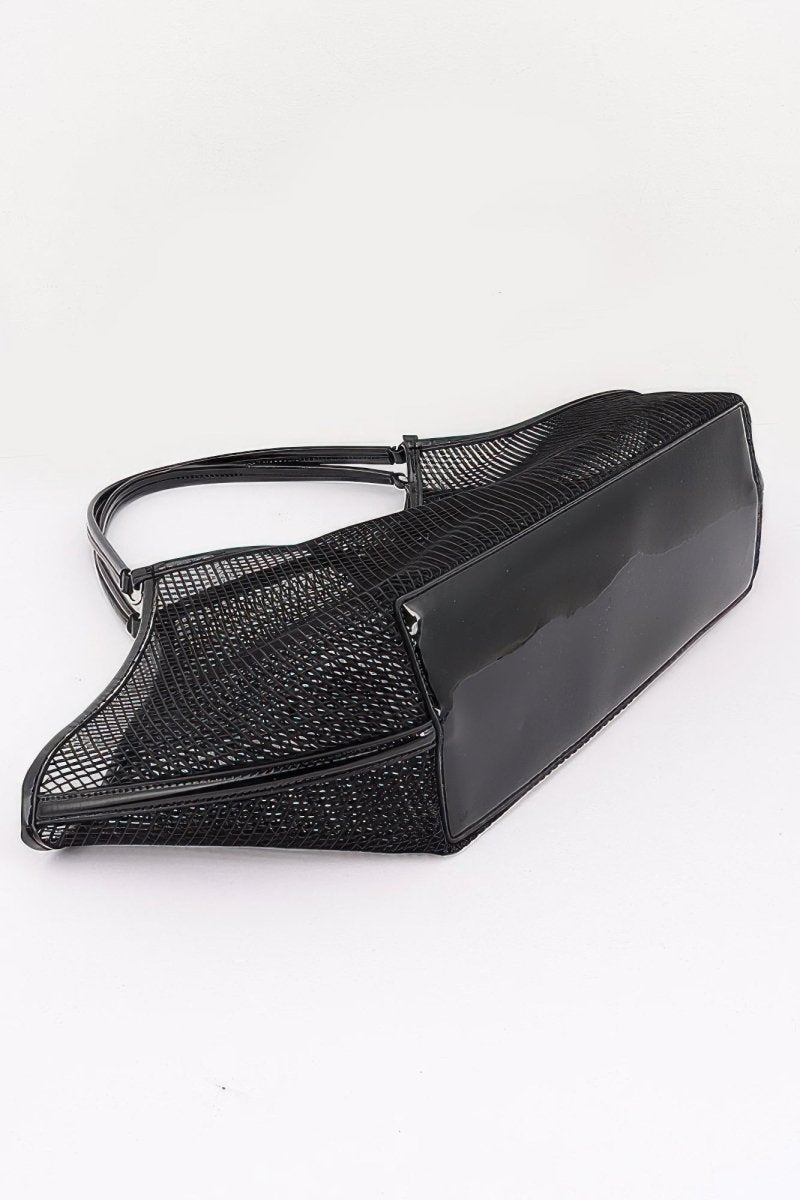 Mesh Tote Bag With Removable Liner - HOUSE OF SHE