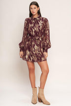 METALLIC MUSE WOVEN MINI DRESS - HOUSE OF SHE