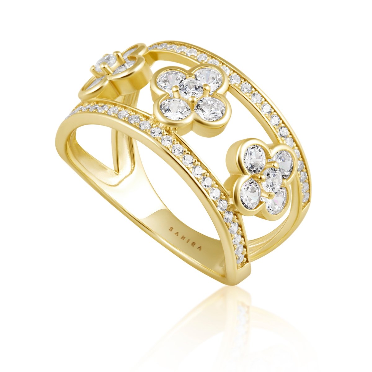 Mia CZ Clover Ring - HOUSE OF SHE