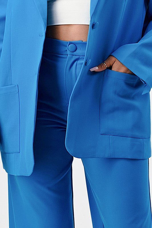 Mia Loose Fit Blazer And Pants - HOUSE OF SHE