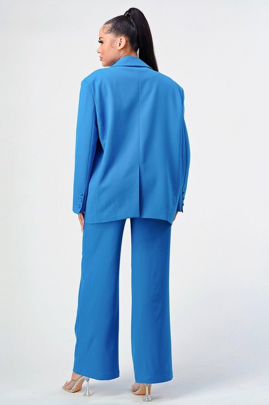 Mia Loose Fit Blazer And Pants - HOUSE OF SHE