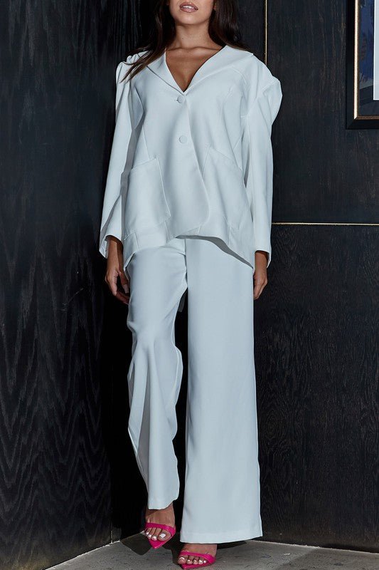 Mia Loose Fit Blazer And Pants - HOUSE OF SHE